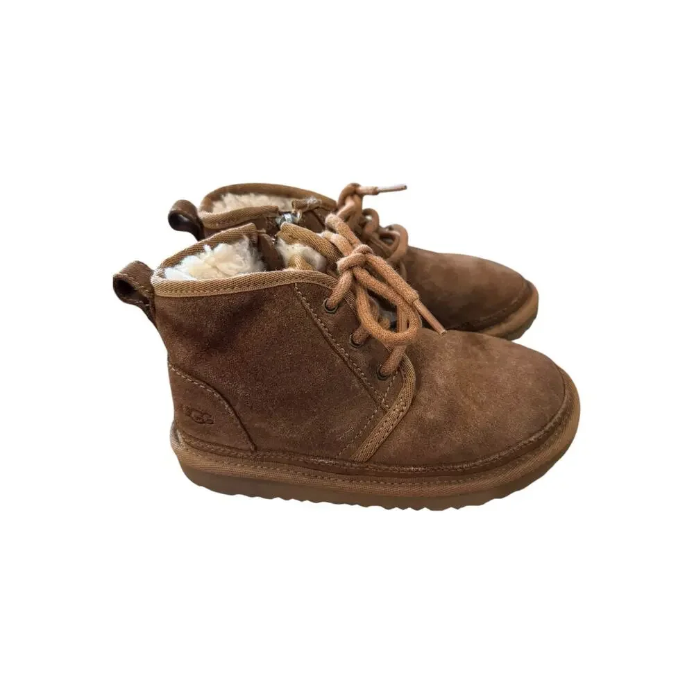 UGG Neumel II Chestnut Suede Ankle Boots Toddler Kids Size 12 w/ Box